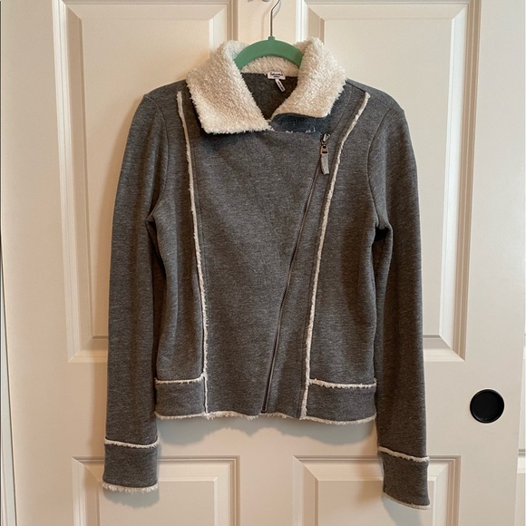 Splendid Fleece Sherpa Moto Jacket Medium - Picture 6 of 6